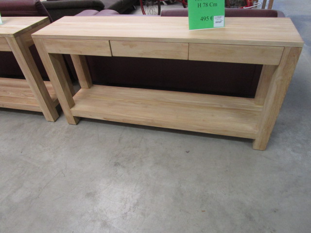 <p>Console Teck EXQ564<br />160 x 40 x H 78 Cm<br />495,00 € T.T.C<br /><a href="/Article/2656?type=neuf" style="color:white;" target="_blank">Lien vers l&#39;article</a></p>