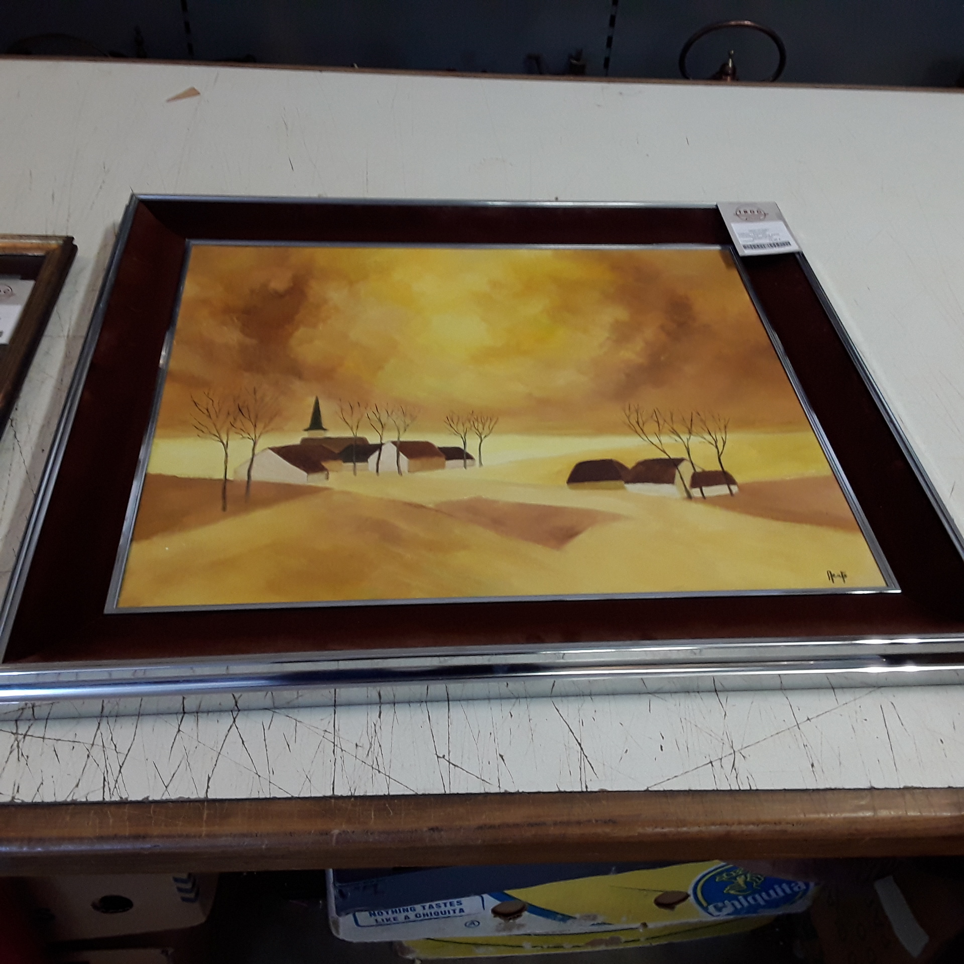 <p>Tableau " Paysage<br />Campagnard " signé Aerts<br />75,00 € T.T.C<br /><a href="/Article/121390?type=depose" style="color:white;" target="_blank">Lien vers l&#39;article</a></p>