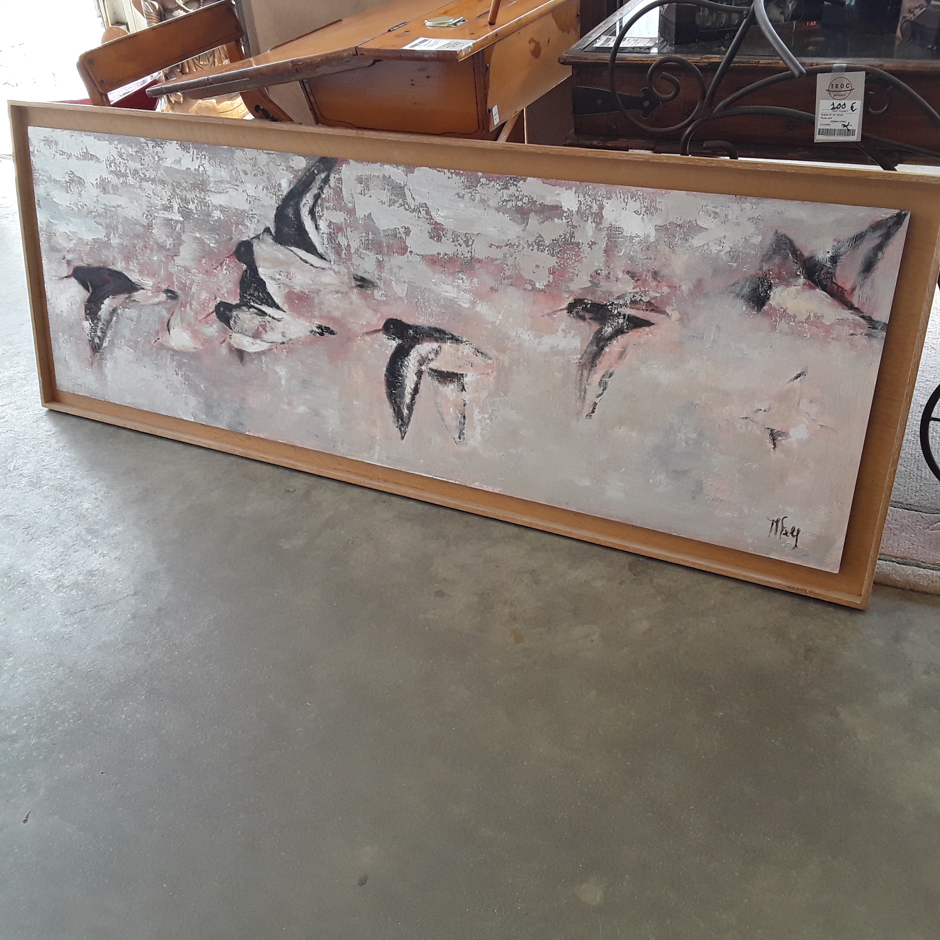 <p>Tableau Hirondelles<br />190 x 70 cm<br />125,00 € T.T.C<br /><a href="/Article/122339?type=depose" style="color:white;" target="_blank">Lien vers l&#39;article</a></p>