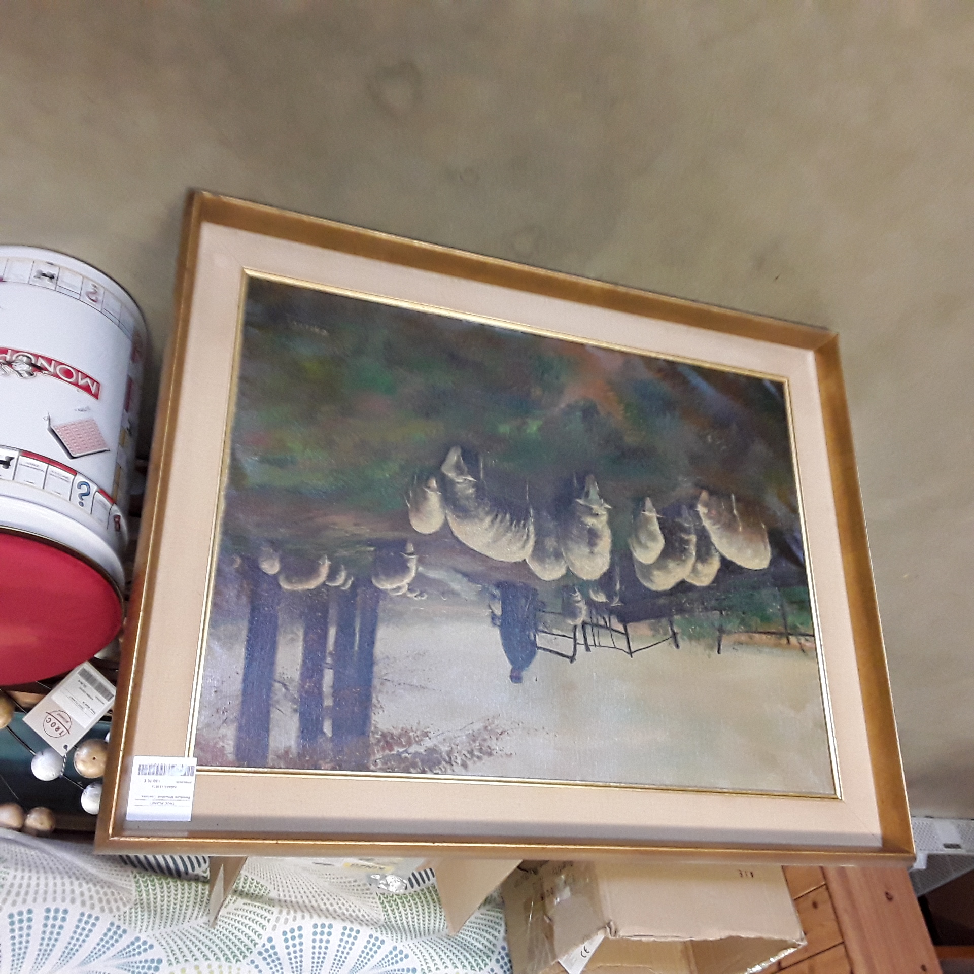<p>Peinture Moutons Caelens<br />150,00 € T.T.C<br /><a href="/Article/121619?type=depose" style="color:white;" target="_blank">Lien vers l&#39;article</a></p>