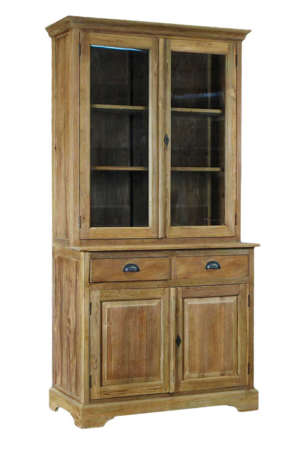 <p>Deux-corps vitré 02C-VCL<br />Teck 90 x 50/35 x H 220 Cm<br />1 299,00 € T.T.C<br /><a href="/Article/2708?type=neuf" style="color:white;" target="_blank">Lien vers l&#39;article</a></p>