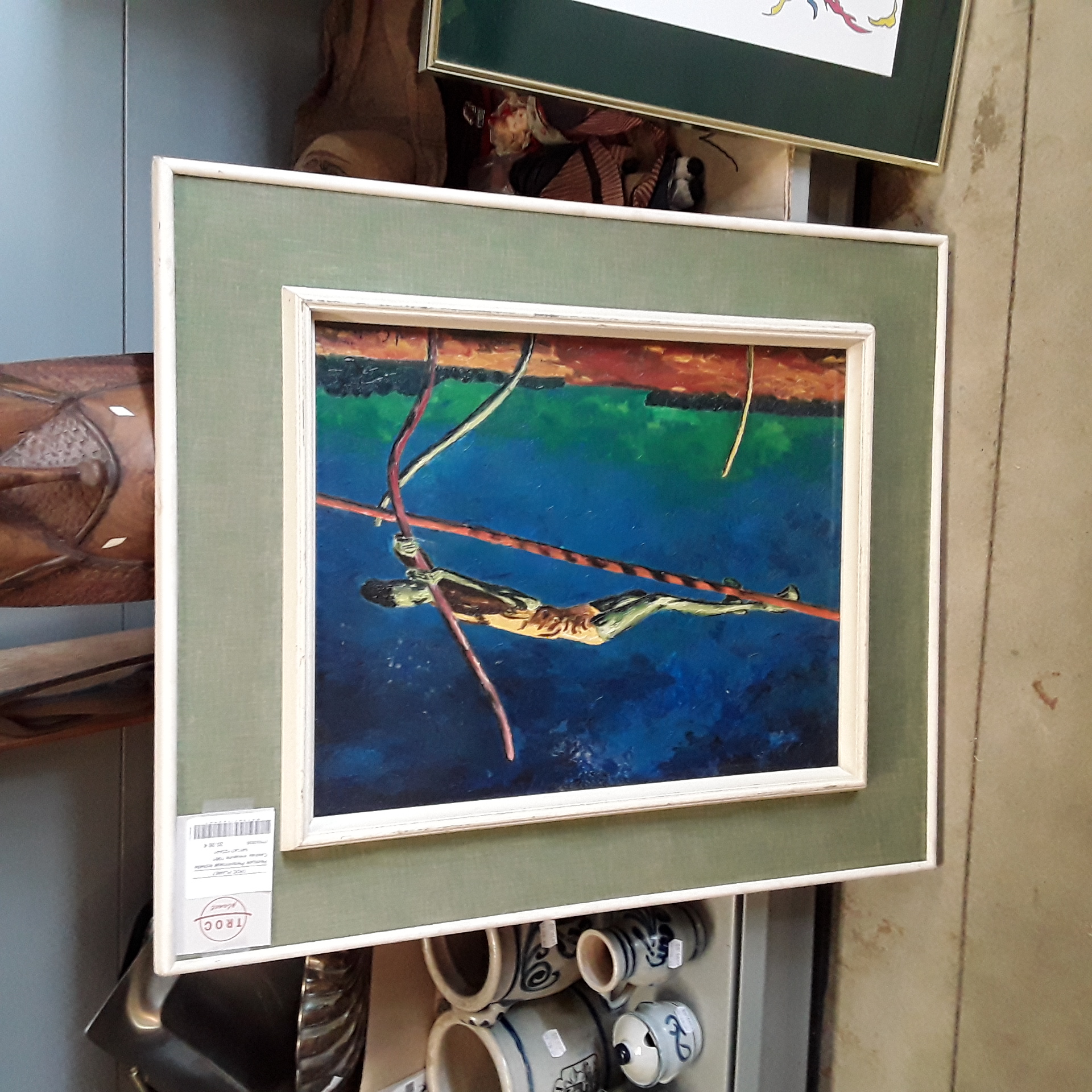 <p>Peinture Personnage échelle<br />Castiau vivianne 1961<br />20,00 € T.T.C<br /><a href="/Article/123441?type=depose" style="color:white;" target="_blank">Lien vers l'article</a></p>