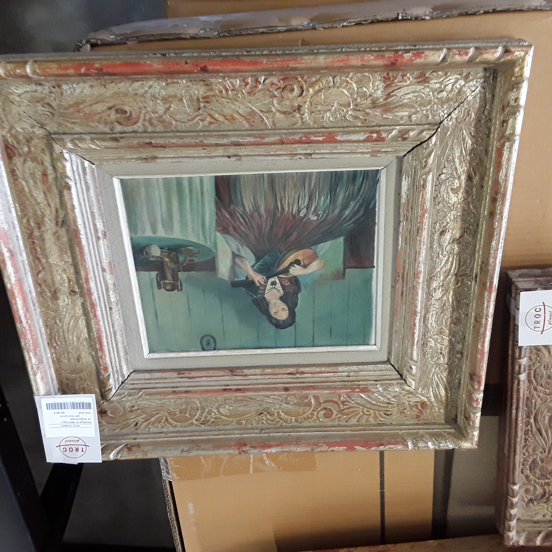 <p>Peinture H. Morciaux<br /> la musicienne<br />95,00 € T.T.C<br /><a href="/Article/123151?type=depose" style="color:white;" target="_blank">Lien vers l'article</a></p>