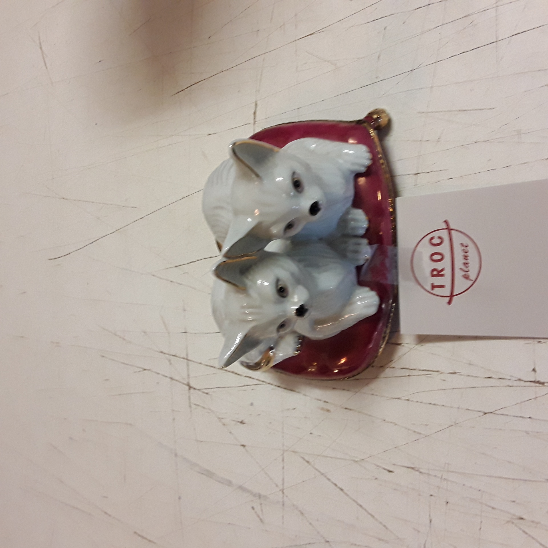 <p>Porcelaine 2 chats sur coussin<br />30,00 € T.T.C<br /><a href="/Article/123238?type=depose" style="color:white;" target="_blank">Lien vers l'article</a></p>